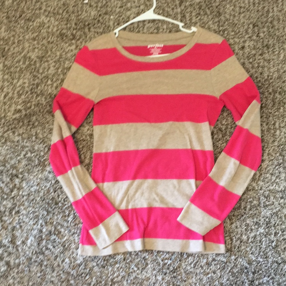 Stripe medium old navy pink and tan top